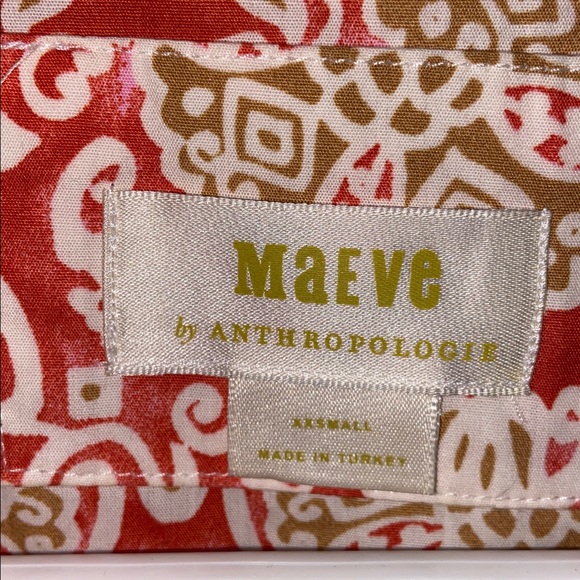 Anthropologie ⚜️ Maeve Printed Flutter-Sleeve Babydoll Dress - Picture 9 of 12